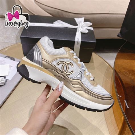 chanel cc runner gold laminate|Chanel shoes website.